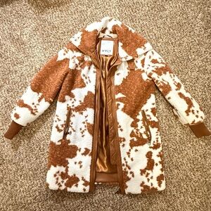 NVLT Cow Print Teddy Jacket